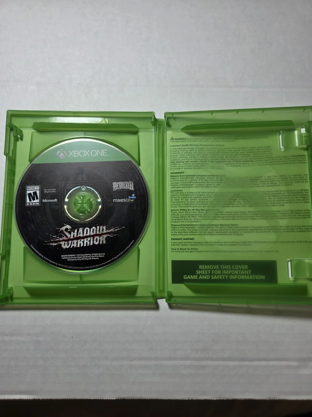 Majesco Entertainment Shadow Warrior Microsoft Xbox One Game M Mature 2014